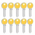 Key Blank 27 6mm Length 2 Slot Brass New Uncut Replacement Tool 10 Pcs 