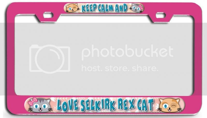 Keep Calm And Love Selkirk Rex Cat 3d Metal License Plate Frame Universal Fit For Auto Suv Truck Tag Holder 12 X 6 In