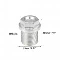 X Autohaux 4 Set M18x1 5 Car Engine Oil Drain Plug With Washer 986833 For Volvo S60 2009-2018 Steel Silver Tone