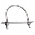 Uxcell Round U-bolt 4 33 110mm Inner Width 142mm Length Steel M10 With Nuts Plate Washers