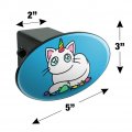 Unicorn Cat With Rainbow Mouse Toys Oval Tow Trailer Hitch Cover Plug Insert