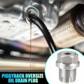 X Autohaux 1 Set M16 1-1 5 15mm Oversize Piggyback Oil Drain Plug Stainless Steel Self Tapping Pan Thread Repair Kit For Car