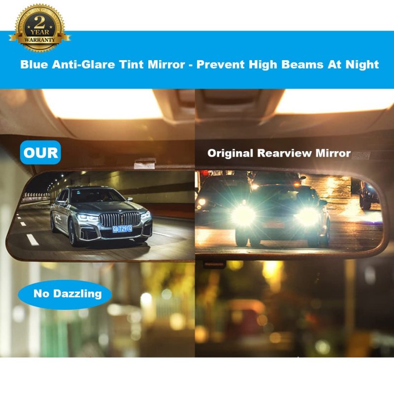 Rear View Mirror 11 8 Inch Panoramic Anti-glareview Car Interior Clip-on Wide Angle Rear To Reduce Blind Spot Effectively For