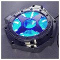 Xkh- Blue Led Glass See Through Engine Stator Cover Compatible With Suzuki Gsx1300r Hayabusa 1999 2013 Chromed Motorcycle