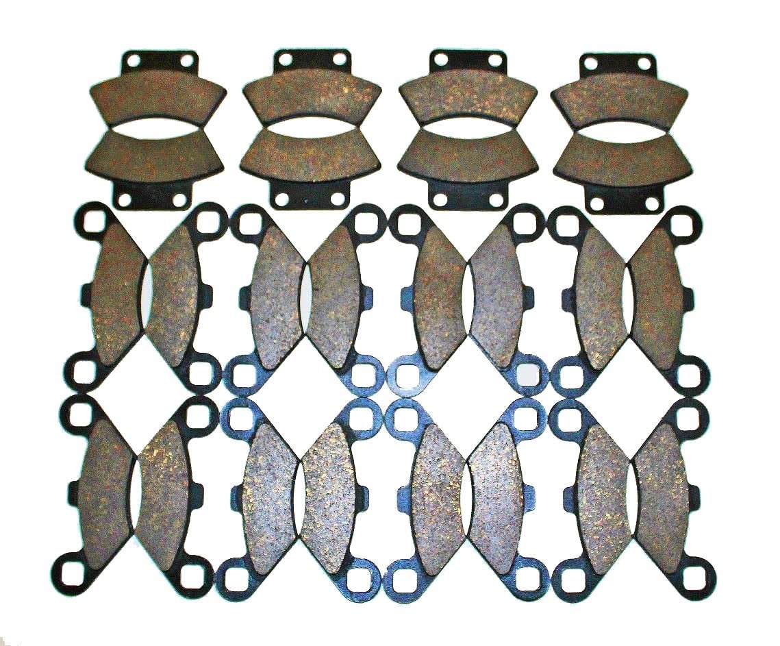Front And Rear Brake Pads For 1991 1992 1993 Polaris 250 Trail Boss 4x4 Semi Metallic Compound General Use Riding