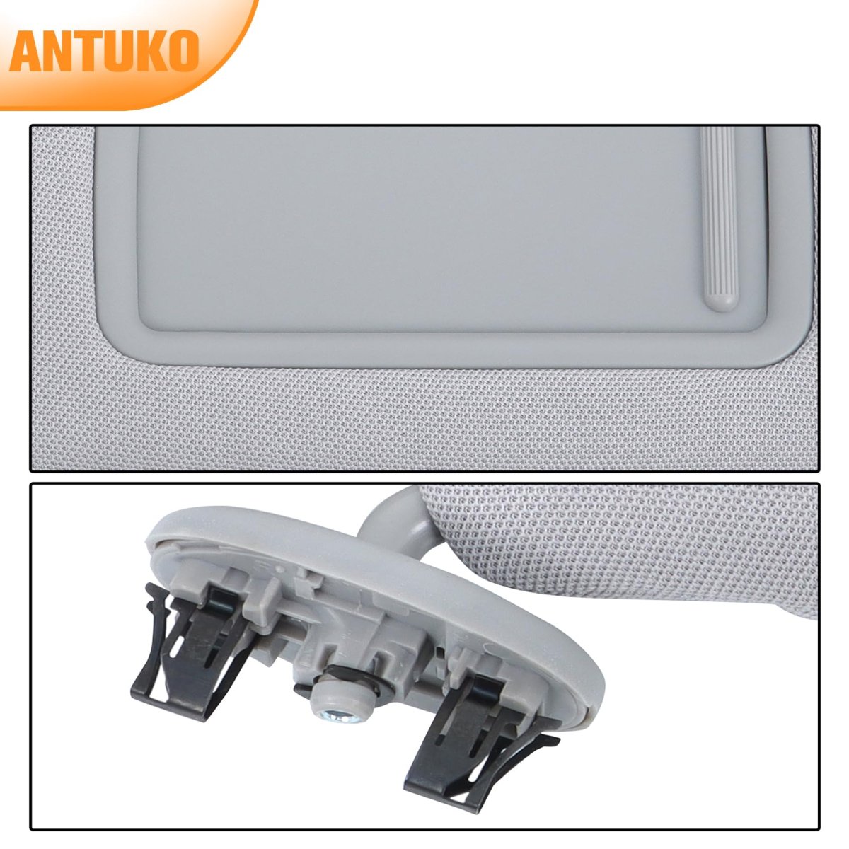 Left Right Side Sun Visor Sunshade With Mirror Gray For Corolla Sedan 4 Door 2009 2010 2011 2012 2013 Replacement 74320 12e00
