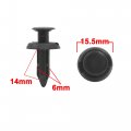 Uxcell 50 Pcs 6mm Hole Dia Plastic Fastener Door Panel Clips Push Type Rivet Retainer Bumper Pin Pack