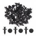 Uxcell 50 Pcs 6mm Hole Dia Plastic Fastener Door Panel Clips Push Type Rivet Retainer Bumper Pin Pack