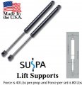 Set Of Two Gas Spring Prop Strut Shock Struts With 17 Extended Length X 11 Compressed And 38 Lb Pressure 76 Per