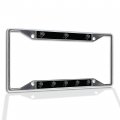 Fastasticdeals Metal Insert License Plate Frame Ram Mascot Weatherproof Car Accessories Chrome 4 Holes Solid 