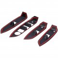 4pcs Window Switch Panel Cover Fydun Carbon Fiber Lift Button Frame Replacement For Mazda Cxa 3 Cx3 2016a 2021