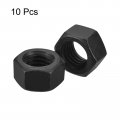 Uxcell 5 8-11 Unc Hex Nuts Carbon Steel Grade 8 Black Oxide Hexagon Nut For Screw Bolt 10 Of Pack