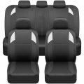 Bdk Carxs Monaco Seat Covers For Cars Full Set Black Tri-tone Front Car With Split Rear Bench Back Cover Automotive Trucks Suv 