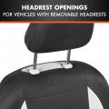 Bdk Carxs Monaco Seat Covers For Cars Full Set Black Tri-tone Front Car With Split Rear Bench Back Cover Automotive Trucks Suv