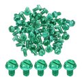 8-32 X 1 4 Inch Thread Ground Screws 60 Pack Green Electrical Grounding Screw Slotted Hex Head Flanged For Home Lamp Outlet 