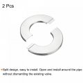 Uxcell Wall Split Flange 201 Stainless Steel Round Escutcheon Plate For 34mm Diameter Pipe 2pcs