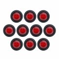 Tmh 10 Pcs 3 4 Inch Mount Red Led Clearance Markers Bullet Lights Side Trailer Rv Marker 