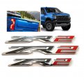 3pack Fender Rear Zr2 Emblems Badges Letter Compatible With Replacement For Silverado Colorado 84865797 Oem Chrome Red