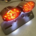Hongk- Universal Cat Eye Custom Motorcycle Tail Brake License Plate Light Black Red B01c0ss2ao