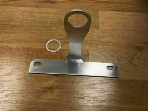 Flat License Plate Relocation Holder Bracket For Vintage Honda 1963 1983 Rear Axle Tag Mount 3 4 In Chrome Aluminum Rustproof