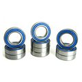 12x21x5mm Precision Ball Bearings Abec 3 Blue Rubber Seals 10 