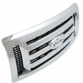 Hecasa Front Bumper Grill Compatible With 2009-2012 Ford F150 9l3z8200d Fo1200511 Guard Cover Hood Grille Shell Chrome Silvery