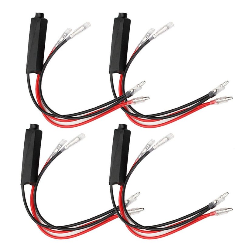 4 Pack Universal 12v Motorcycle Turn Signal Led Load Resistors 10w Flash Blinker Fix For Hyper Flashing Waterproof With Bullet