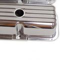 Sbc Small Block Chevy Finned Tall Polished Aluminum Valve Covers W Holes 283