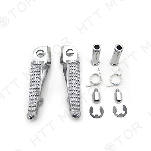Polished Silver Front Foot Pegs Footrest For Kawasaki Zx6r Zx9r Zx10r Zx-6r Zx B00ywcn33i