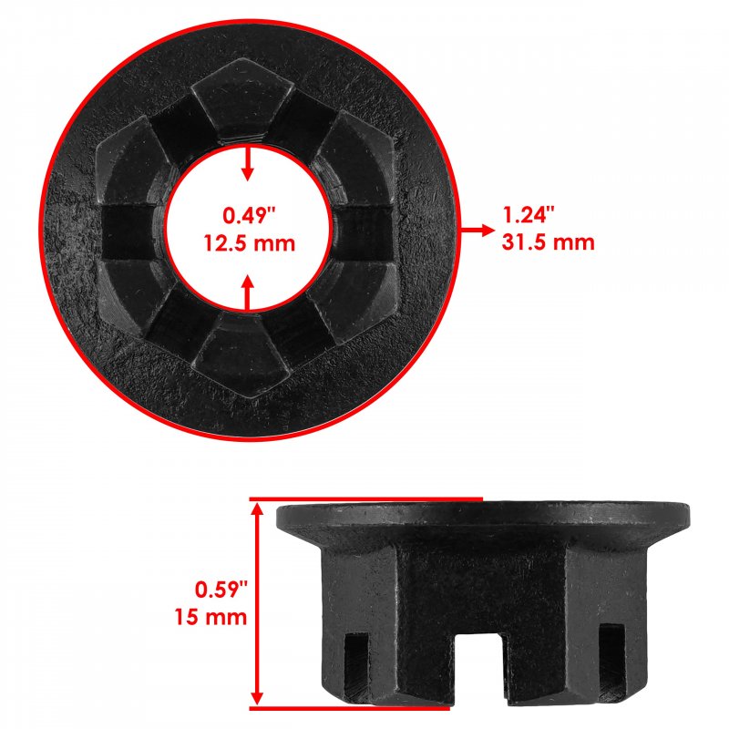 Caltric 2x Rear Wheel Nut For Yamaha Breeze 125 Yfa1 1989 1991 1992 1993 1994 1995-2004