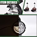 G-plus Bumper Fog Lights Compatible With Mini Cooper R55 R56 R57 R58 2007-2015 Lamps Driver Passenger Side Clear Lens