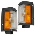 Front Black Side Marker Lights For 1988 To 1995 Nissan Pathfinder Driver And Passenger Pair Ni2550105 Ni2551132 B6115 41g01 
