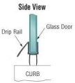 Co-extruded Clear Bottom Wipe With Drip Rail For 5 16 Glass 31 In Long