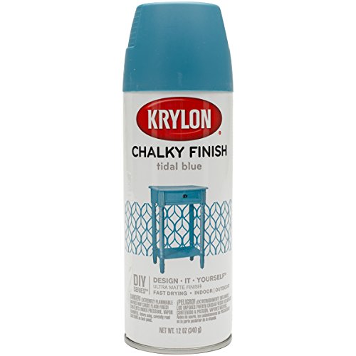 Krylon K04111000 Chalky Finish Spray Paint Tidal Blue 12 Ounce
