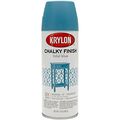 Krylon K04111000 Chalky Finish Spray Paint Tidal Blue 12 Ounce 