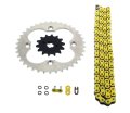 Fits Honda Trx250r 250r 520-96 Yellow O Ring Chain Sprocket Silver 14 38 