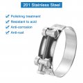 Uxcell 4pcs T-bolt Hose Clamp Working Range 80-85mm 201 Stainless Steel Intake Intercooler Clamps Adjustable Tube For Tubes
