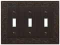 Amertac 43tttvb 3 Toggle English Garden Wallplate Aged Bronze 