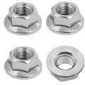 4pc M12 1 25 X 70 Partially Threaded Hex Flange Bolts With Nuts Class 10 9 Yellow Zinc Alloy Steel For Automotive High 