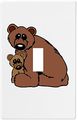 Bear And Cub Wallplate Switch Plate Cover 1 Gang Single Toggle 