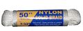 T W Evans Cordage 44-073 7 32-inch Solid Braid Nylon Rope 50-feet Hank 