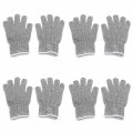 Httmt- 4pair M Cut Resistant Working Gloves Level 5 Protection Abrasion Food Grade In Outdoor P N Et-tool032-m X4-gray