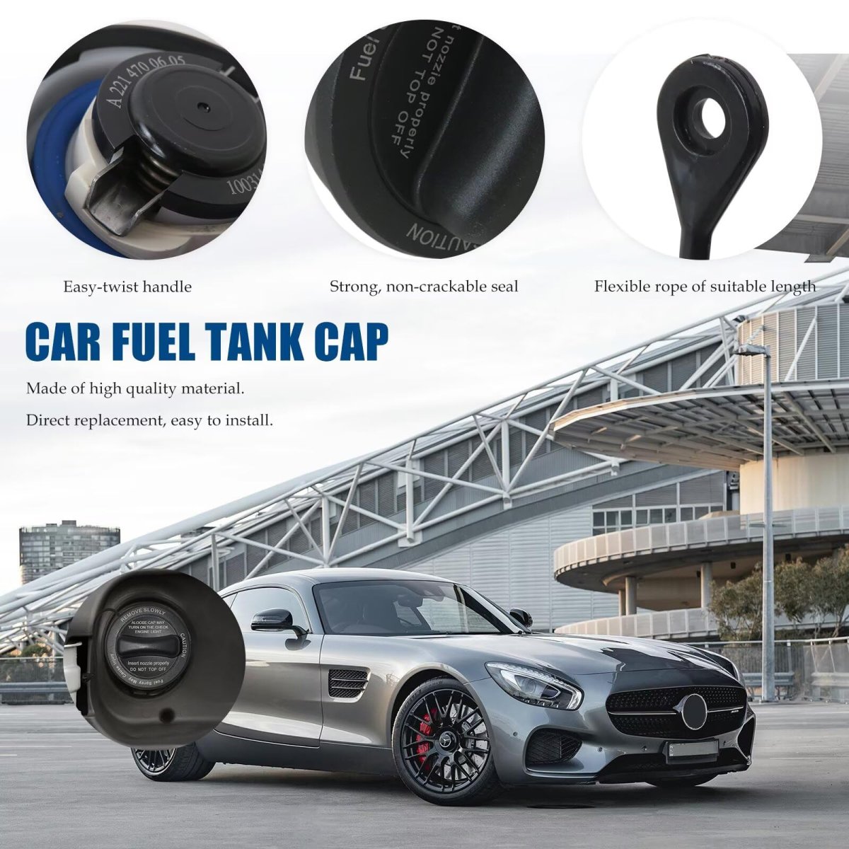 2214700605 Gas Cap Fuel For Mercedes Benz 2003-2006 E55 Amg 2017-2018 Slc300
