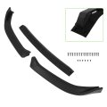 3pcs Front Bumper Lip Pp Matte Black For 2013-2015 Nissan Sentra