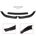 3pcs Front Bumper Lip Pp Matte Black For 2013-2015 Nissan Sentra