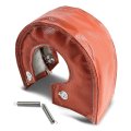 Auto Dynasty T4 Stainless Steel Knitted Mesh Turbocharger Heat Shield Wrap Blanket Red 