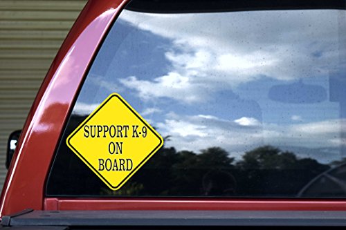 Stickertalk 8in X Support K-9 On Board Sticker