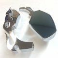 Httmt Mt400-012- Chrome Motorcycle Mirrors With Fire Flame Bar Compatible Cbr600 600rr 900rr 929rr 954rr 1000rr Rc51 Kawasaki