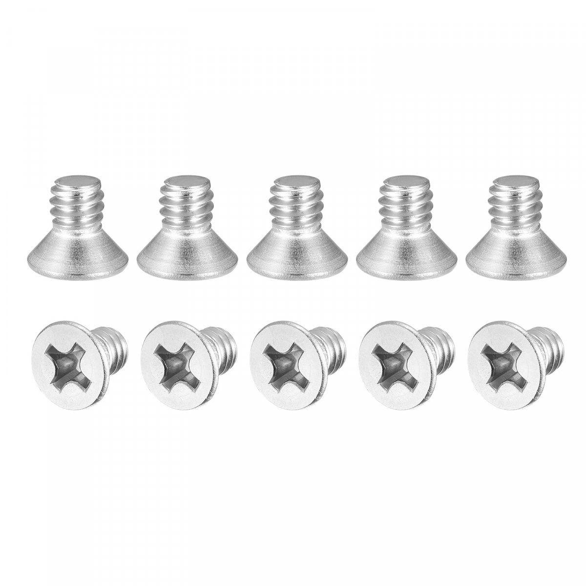 1 4-20x3 8 Flat Head Machine Screws Phillips 304 Stainless Steel Bolts 50pcs
