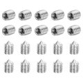 40pcs Set Screws M3x4mm 304 Stainless Steel Cone Point Hex Socket Grub For Machinery Home Repairs And Fixtures Silver 